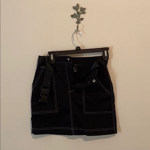 Black mini skirt